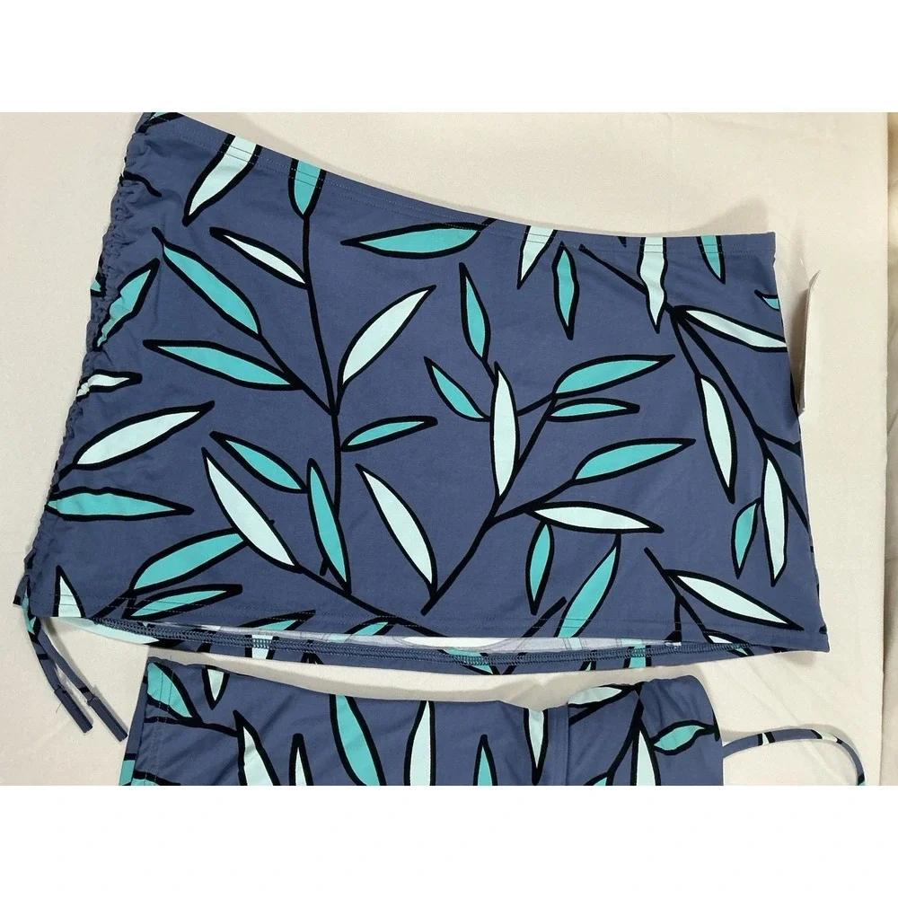 NWT Calvin Klein Swimsuit Tankini Bikini 3pc Set Sz Medium Top, Bottom, Skirt